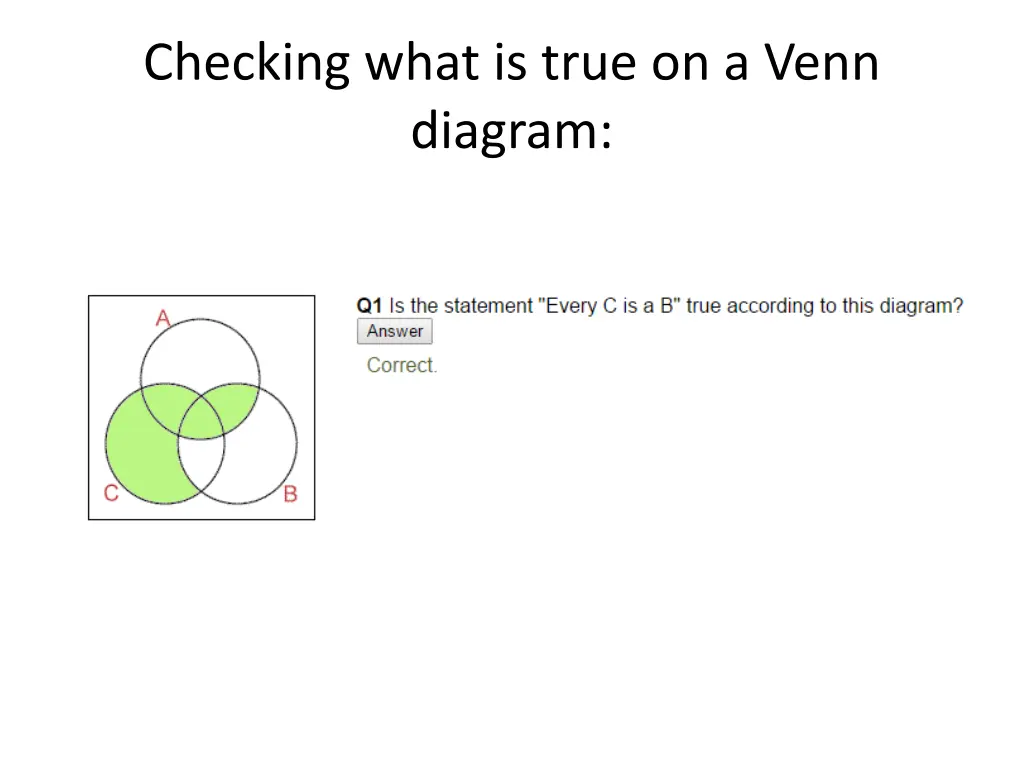 checking what is true on a venn diagram