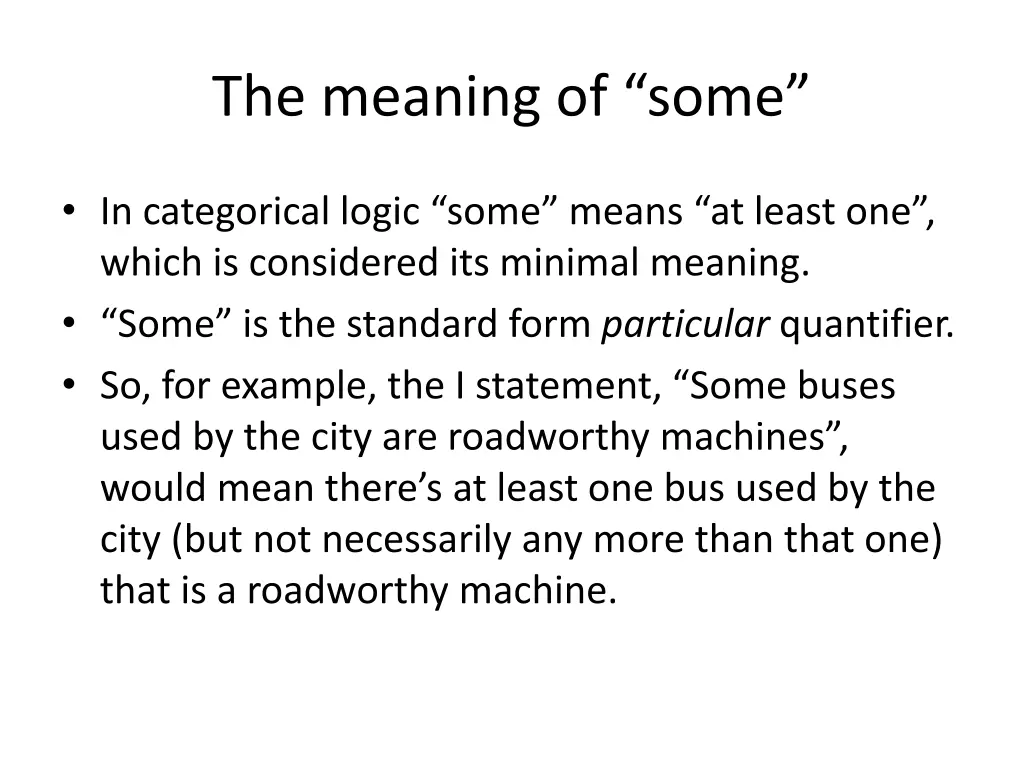 the meaning of some