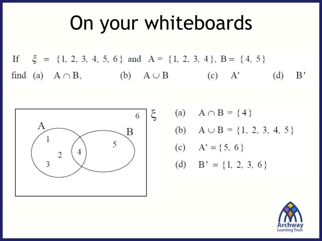 on your whiteboards 4