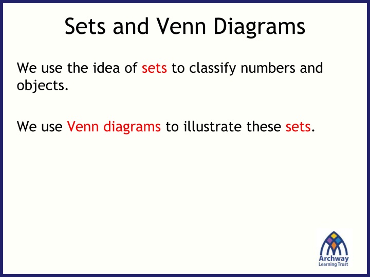 sets and venn diagrams