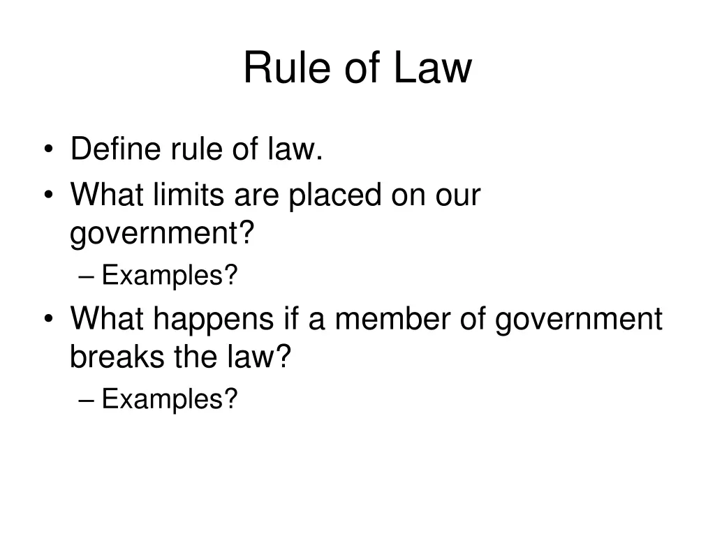 rule of law