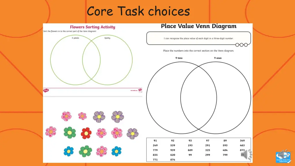 core task choices