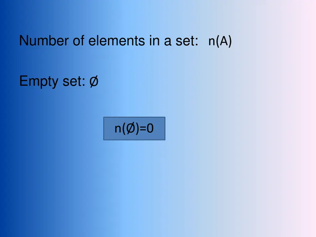 number of elements in a set