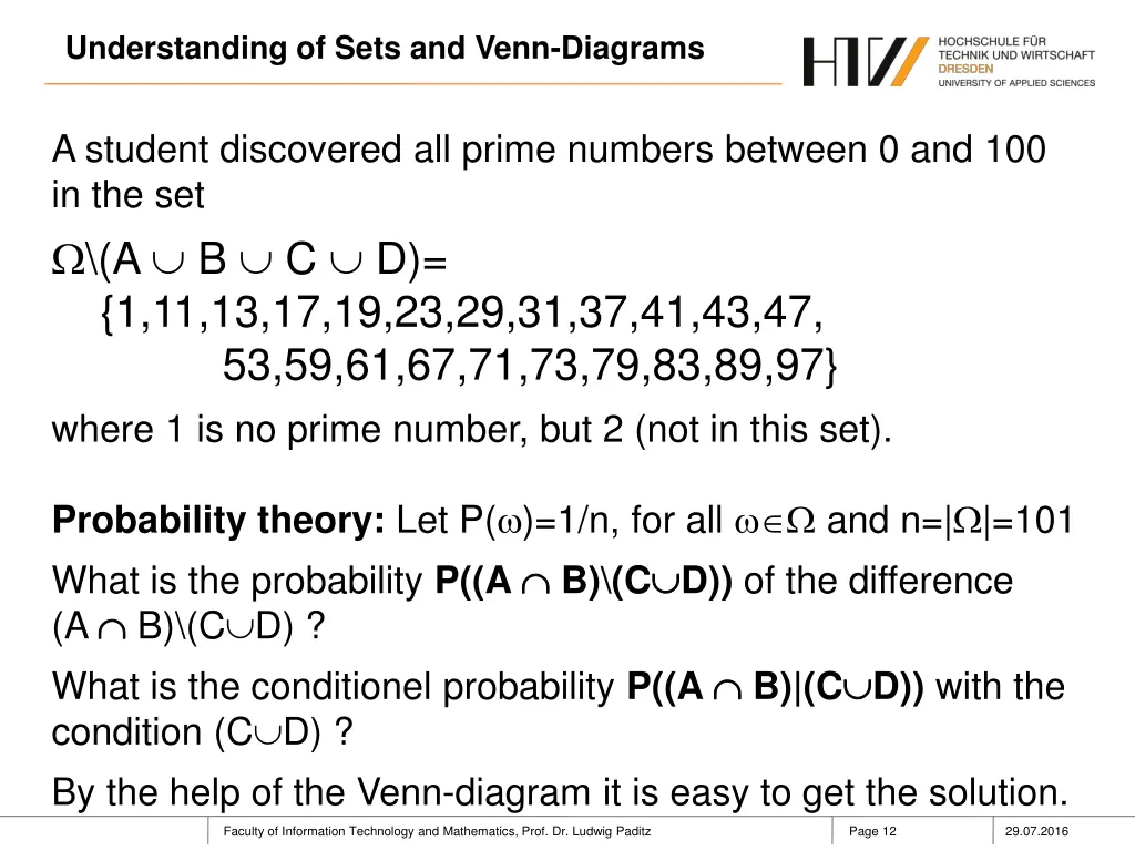 understanding of sets and venn diagrams 11