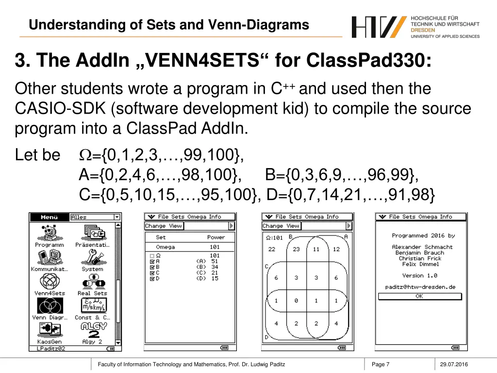 understanding of sets and venn diagrams 6