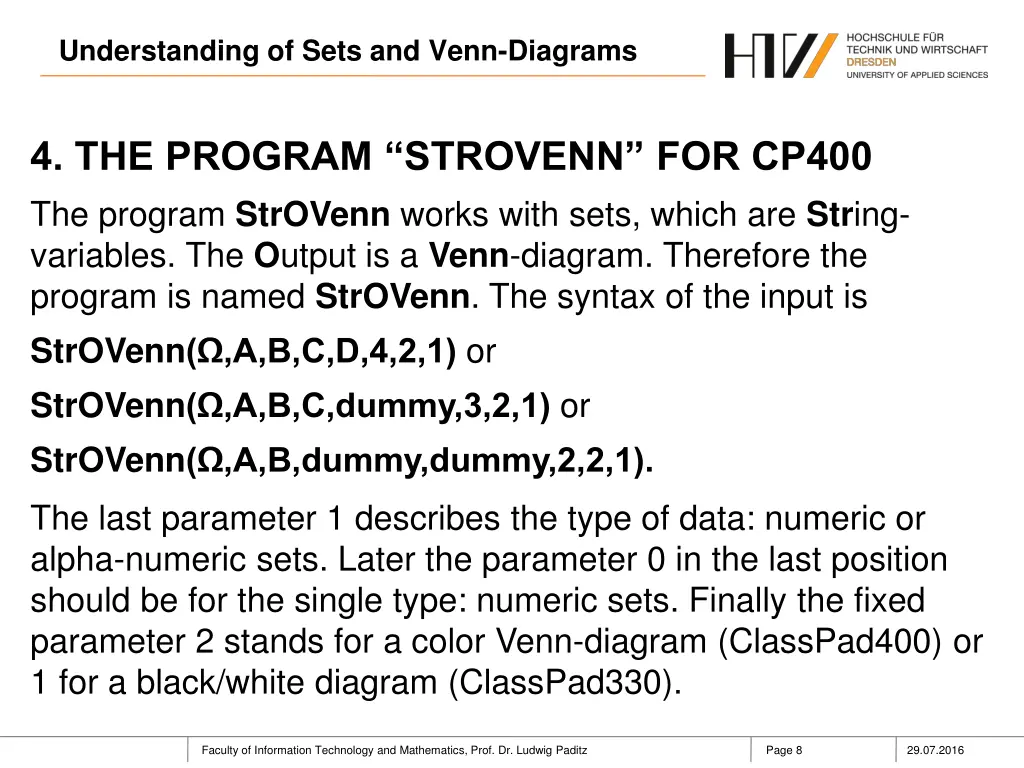 understanding of sets and venn diagrams 7