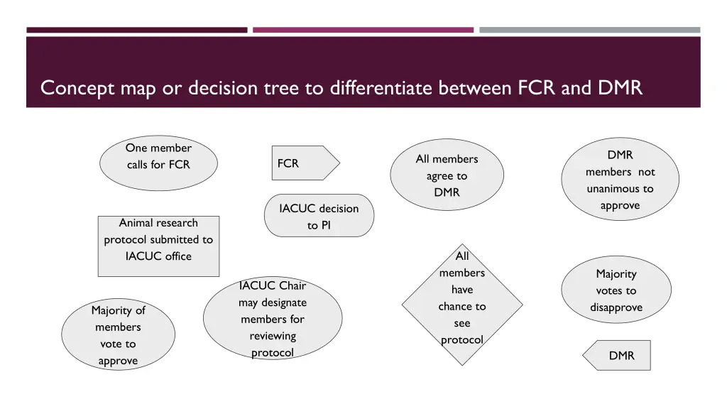 concept map or decision tree to differentiate