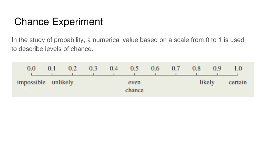 chance experiment