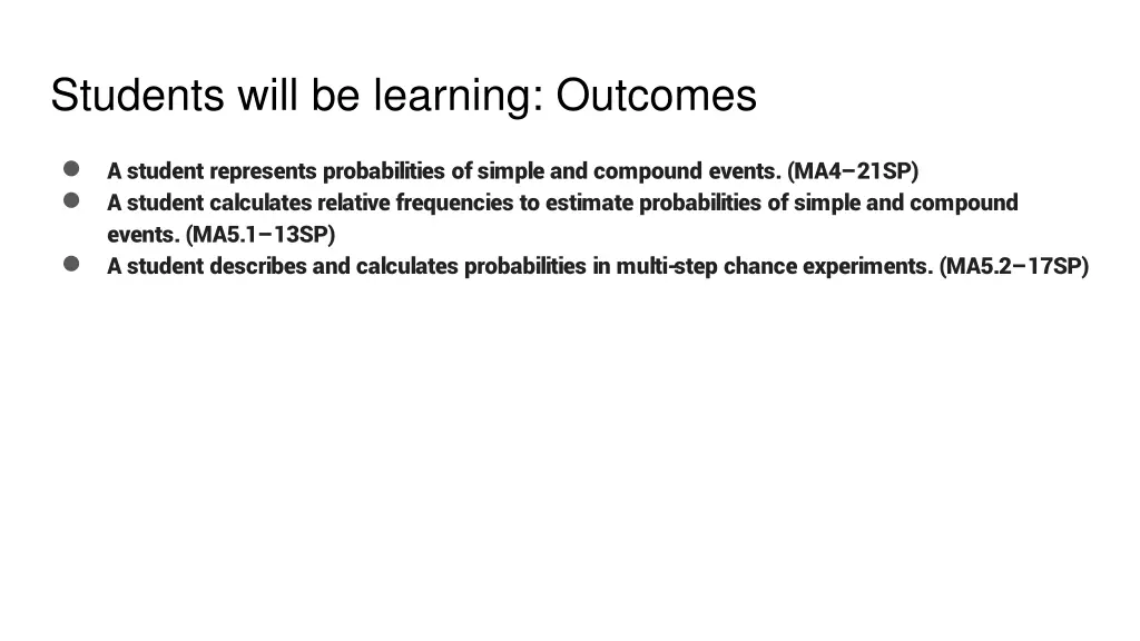 students will be learning outcomes