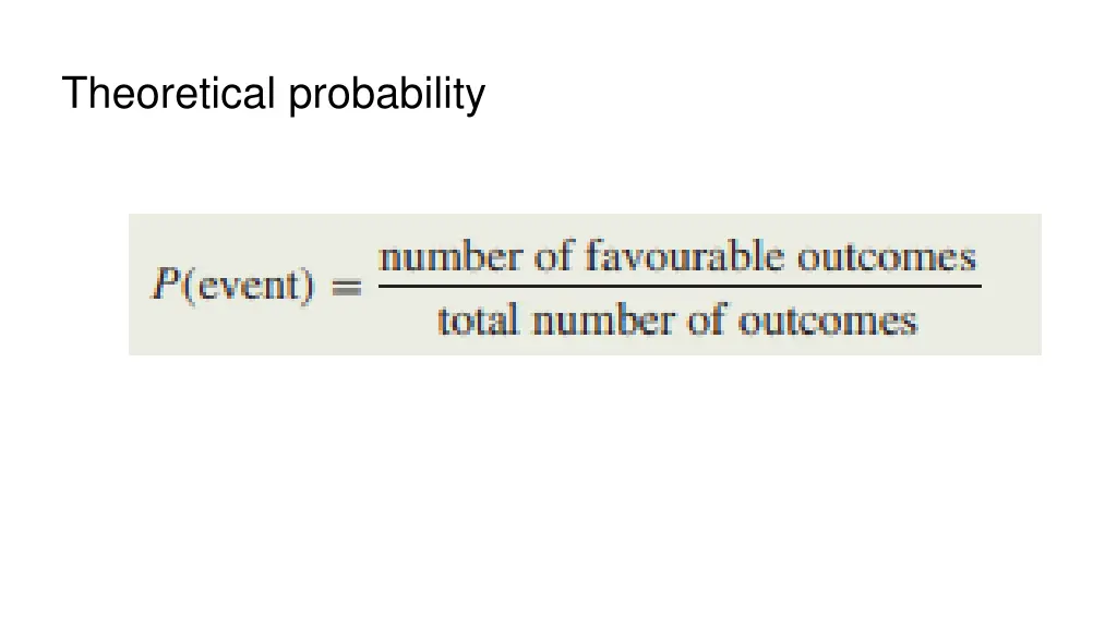 theoretical probability