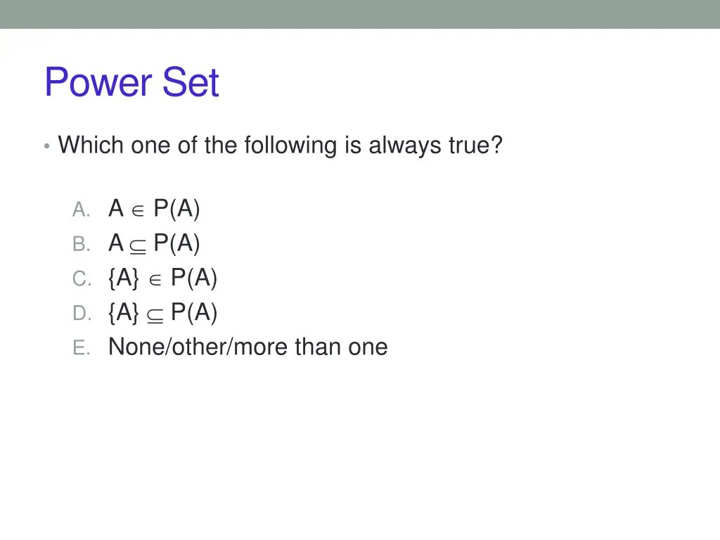 power set 1