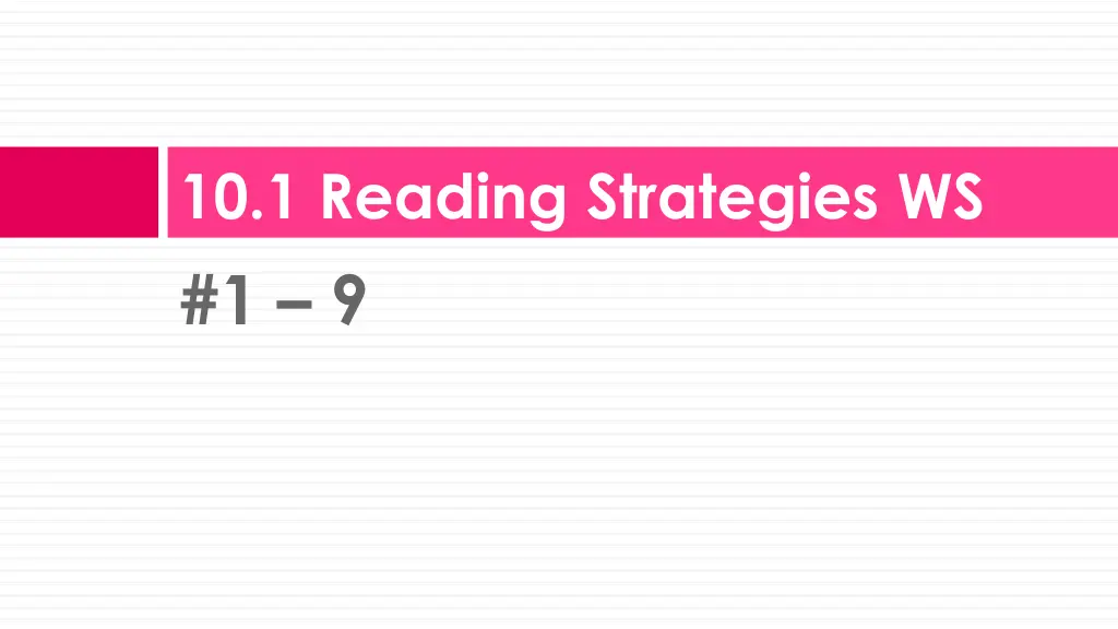 10 1 reading strategies ws