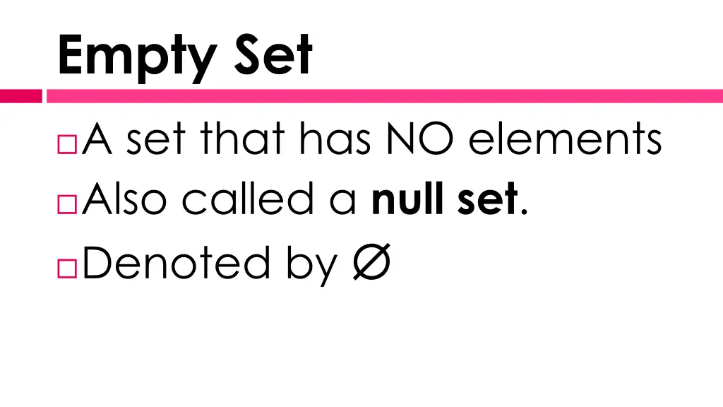 empty set