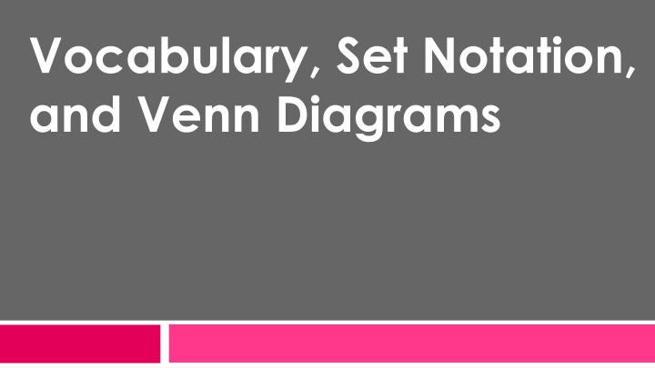 vocabulary set notation and venn diagrams