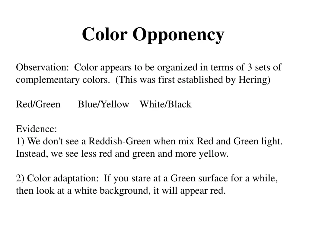 color opponency