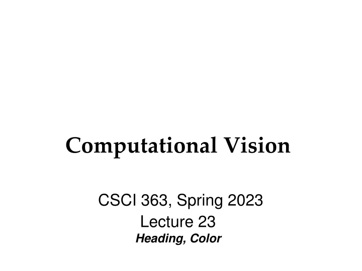 computational vision