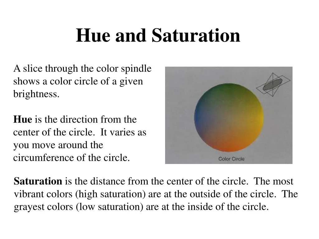 hue and saturation