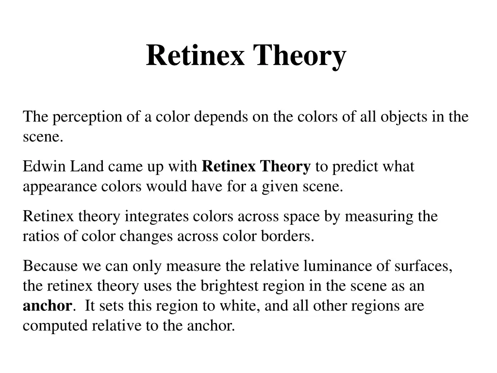 retinex theory