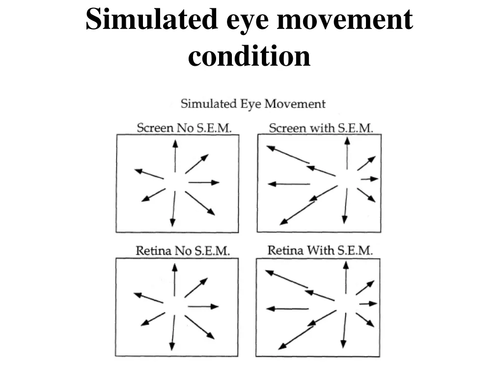 simulated eye movement condition