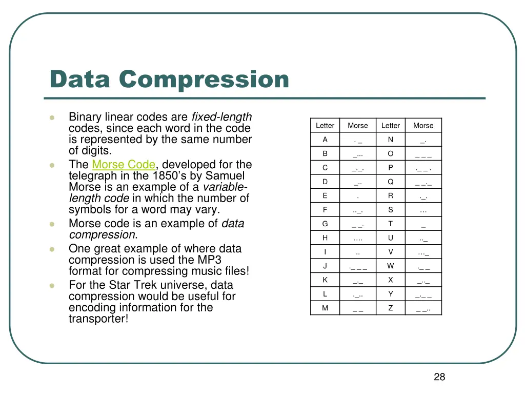 data compression