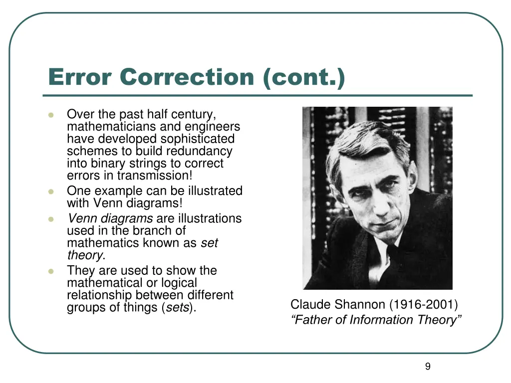 error correction cont 1