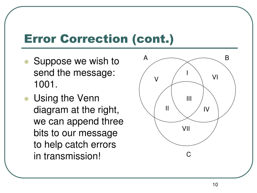 error correction cont 2