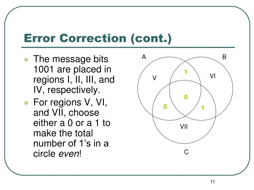 error correction cont 3