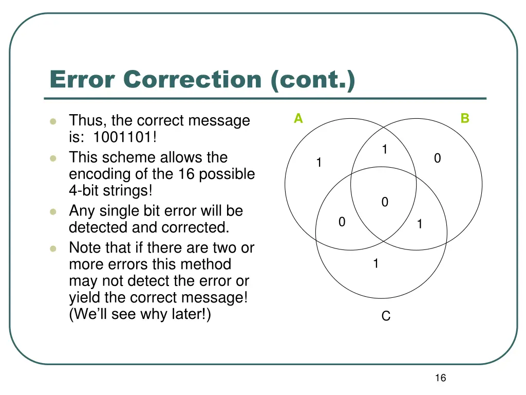 error correction cont 8