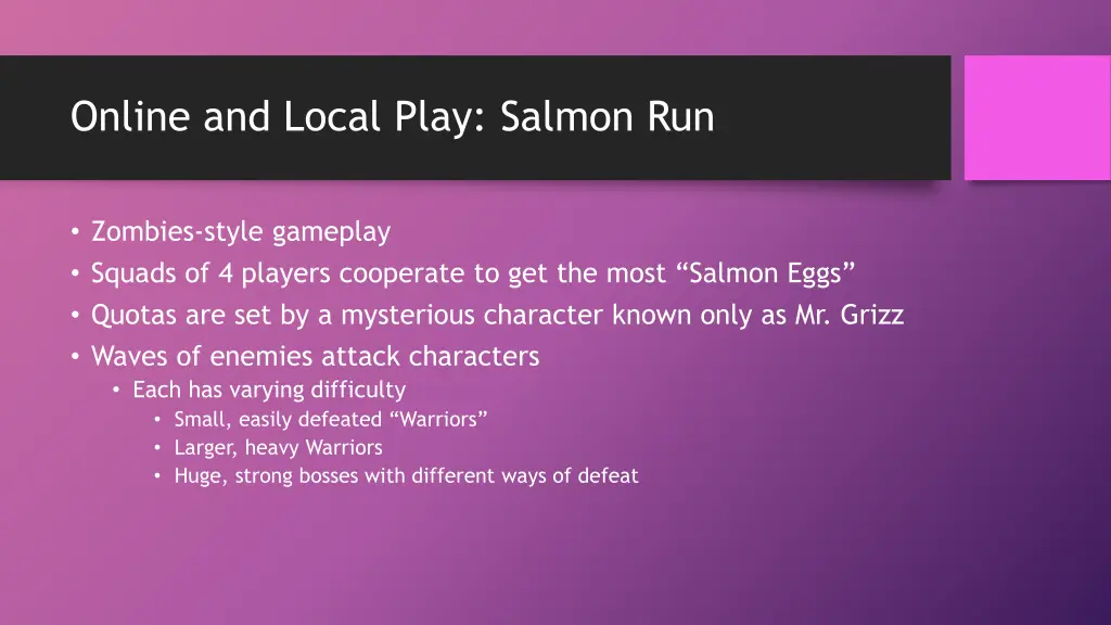 online and local play salmon run