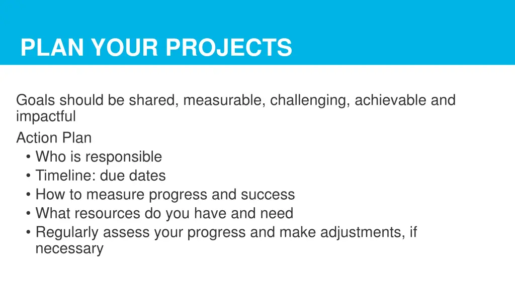 plan your projects