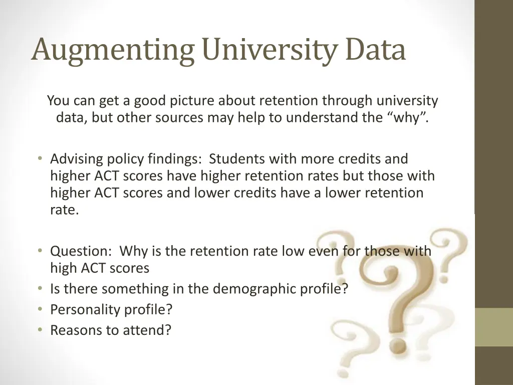 augmenting university data