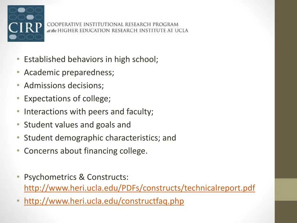 established behaviors in high school academic