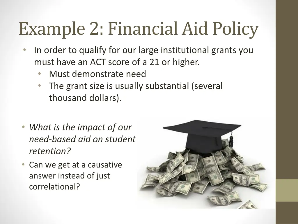 example 2 financial aid policy