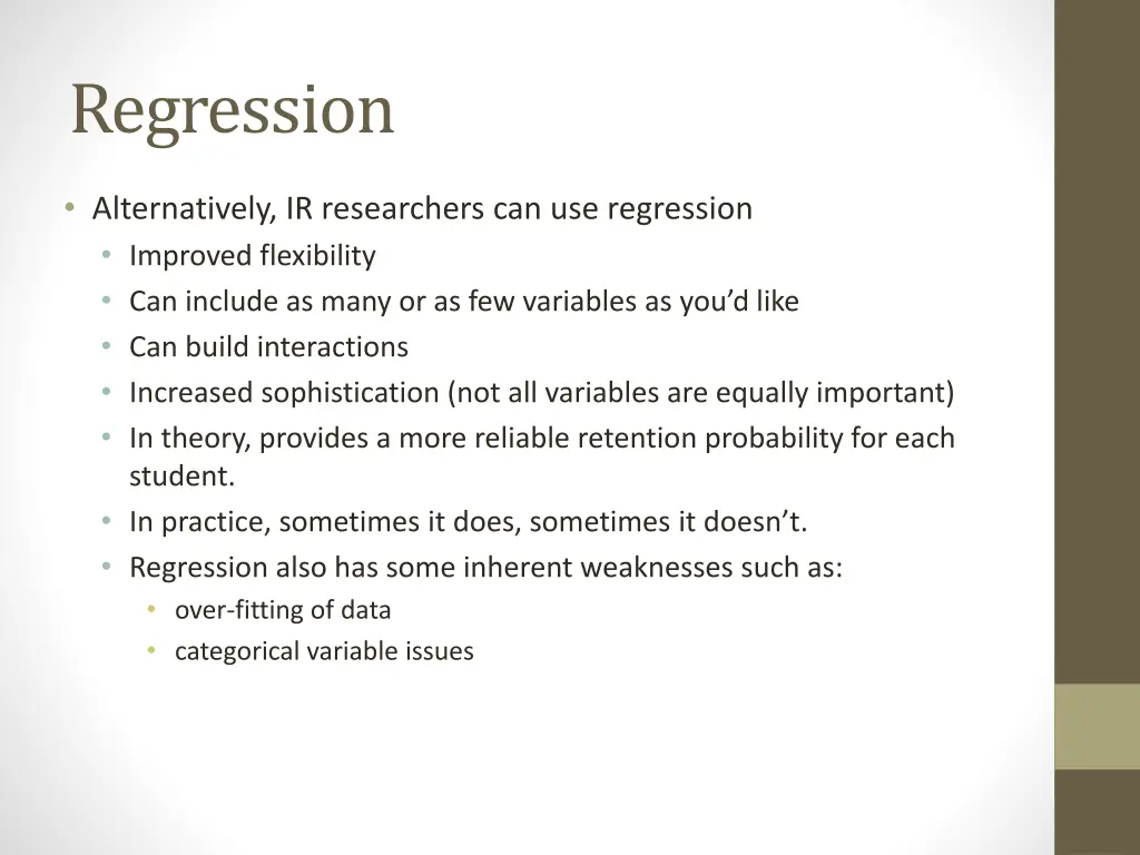 regression