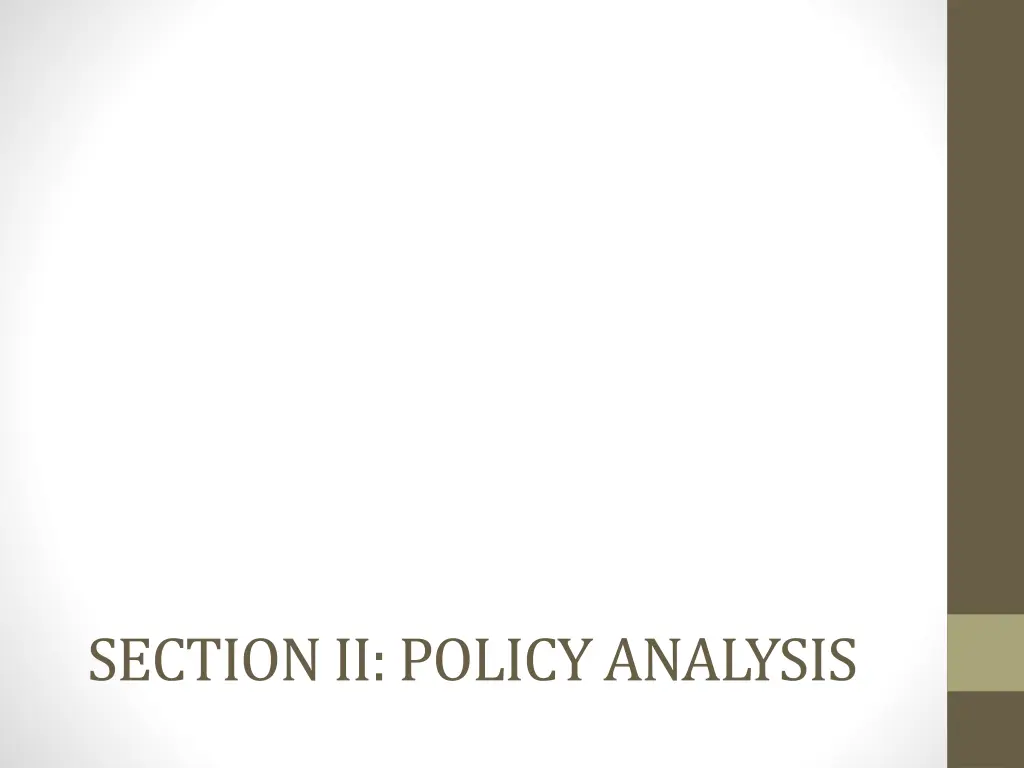 section ii policy analysis