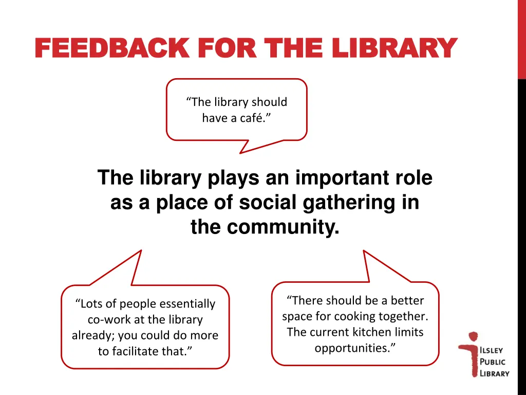 feedback for the library feedback for the library 2