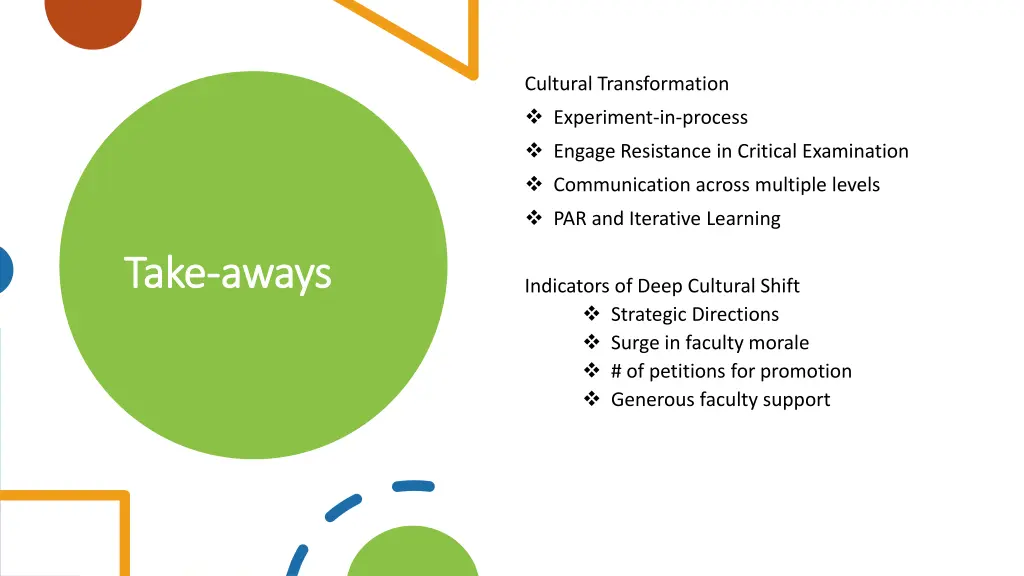 cultural transformation experiment in process