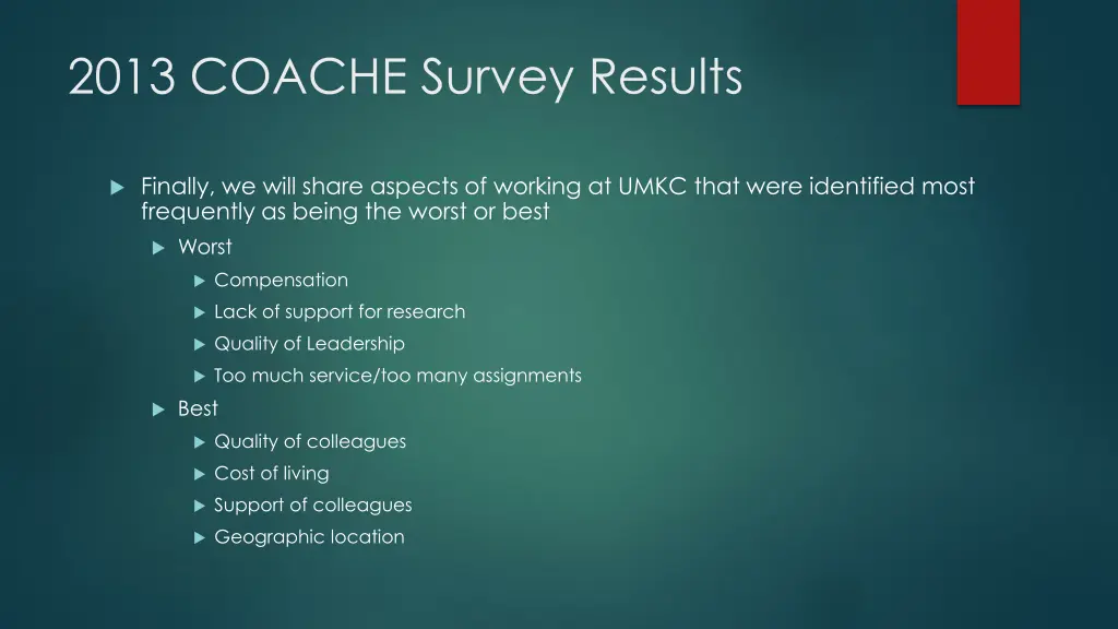 2013 coache survey results 1