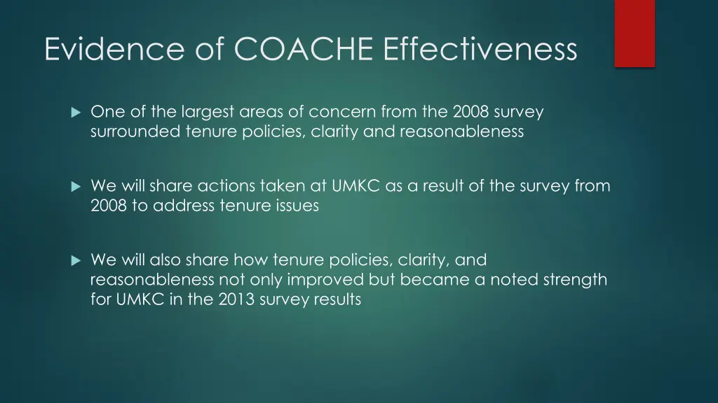 evidence of coache effectiveness