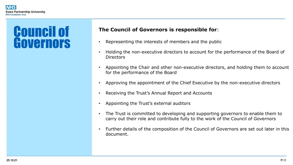 council of governors 1