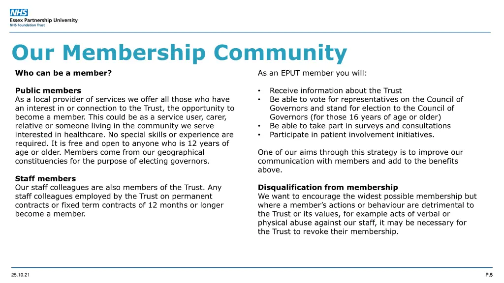 our membership community