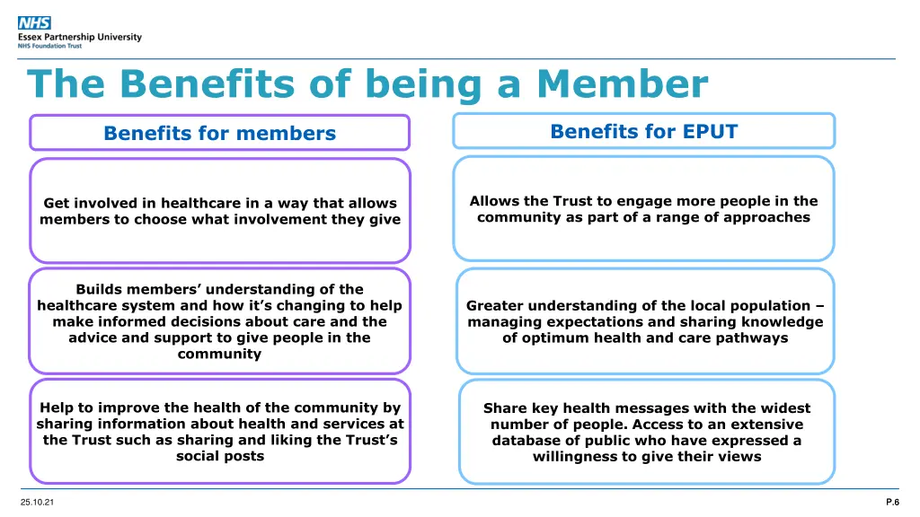 the benefits of being a member