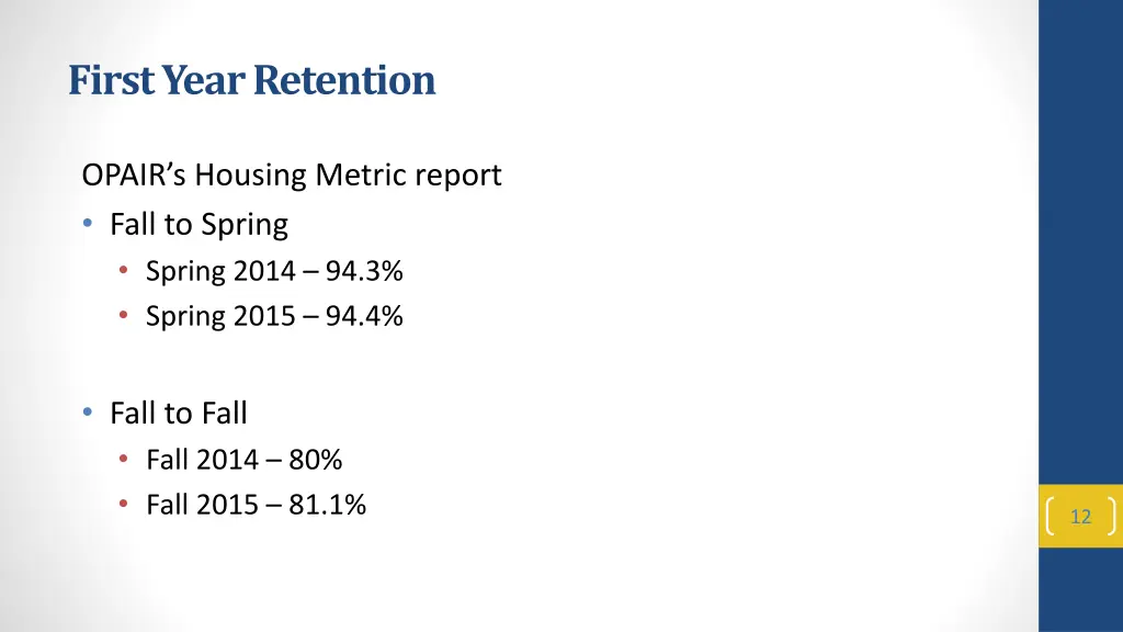 first year retention