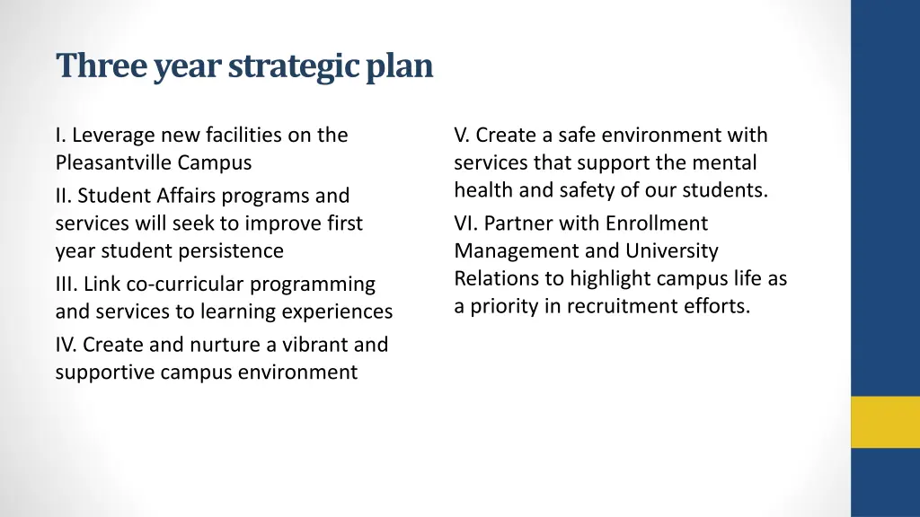 three year strategic plan