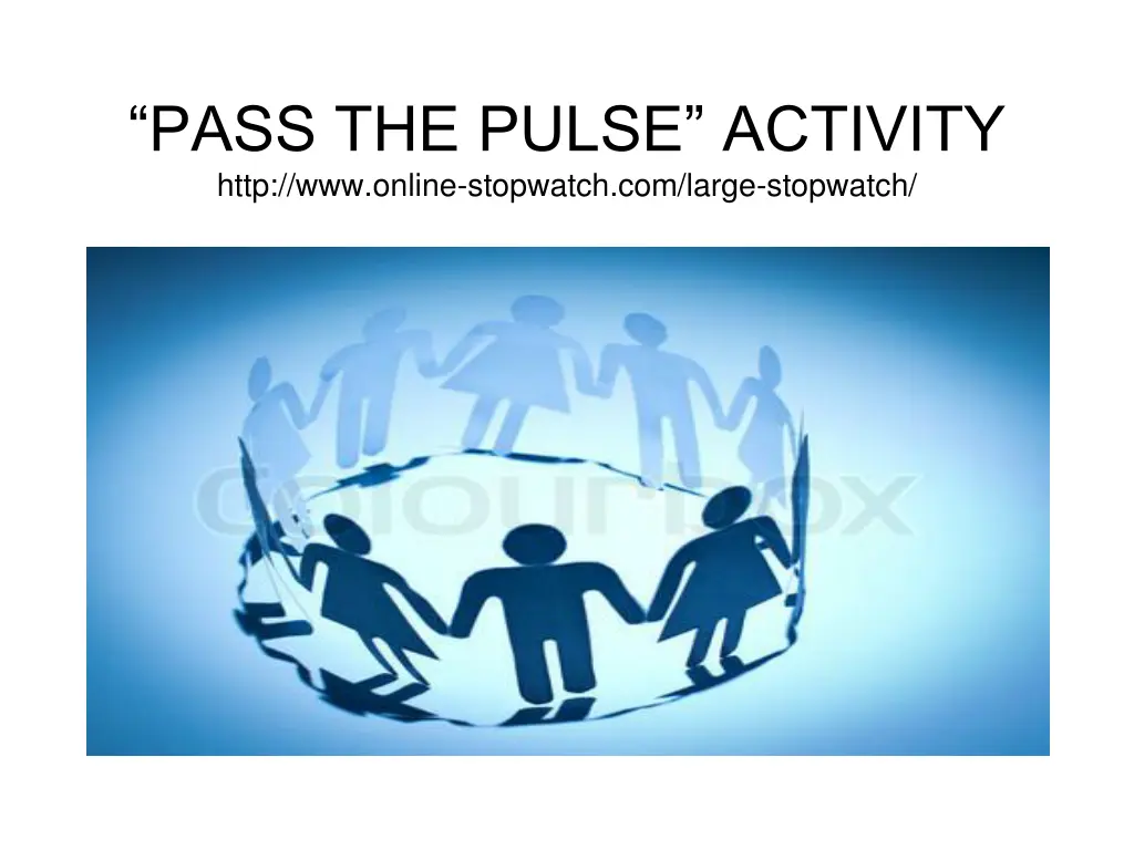 pass the pulse activity http www online stopwatch