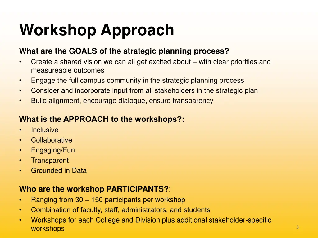 workshop approach