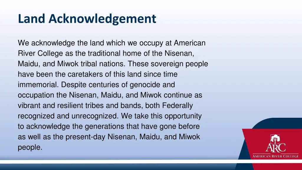 land acknowledgement