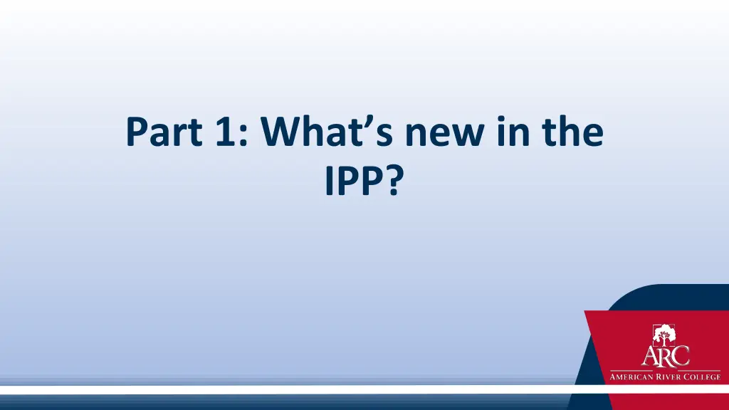 part 1 what s new in the ipp