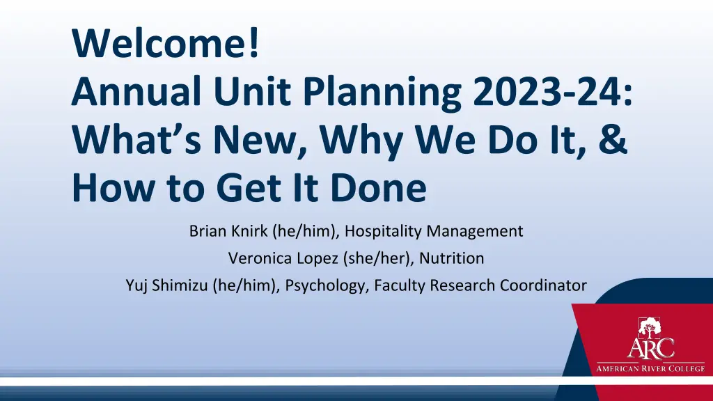 welcome annual unit planning 2023 24 what