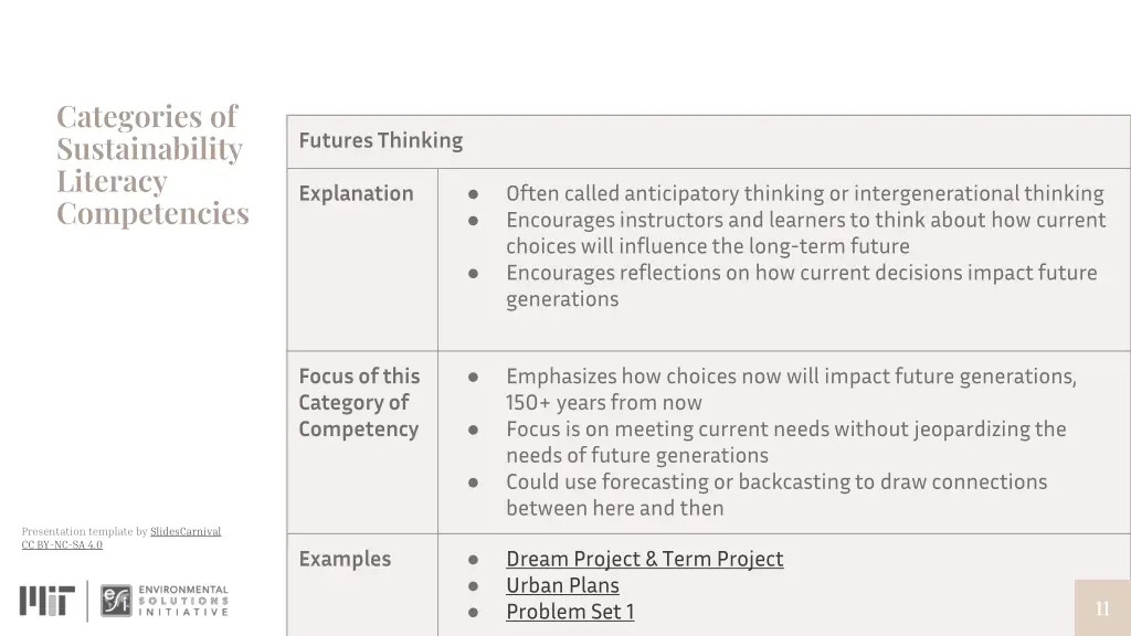 categories of sustainability literacy competencies 4